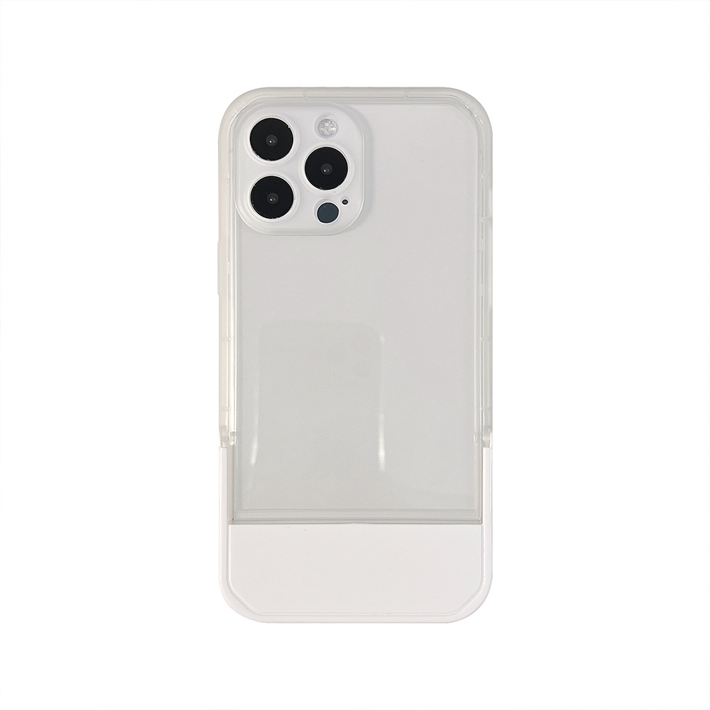Transparent Silicon Bracket Mobile Phone Case for Apple iPhone