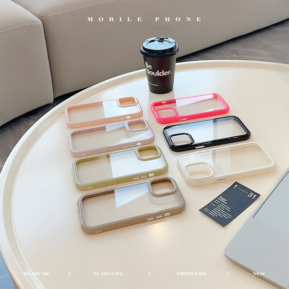 Cream Acrylic Mobile Phone Case for Apple iPhone