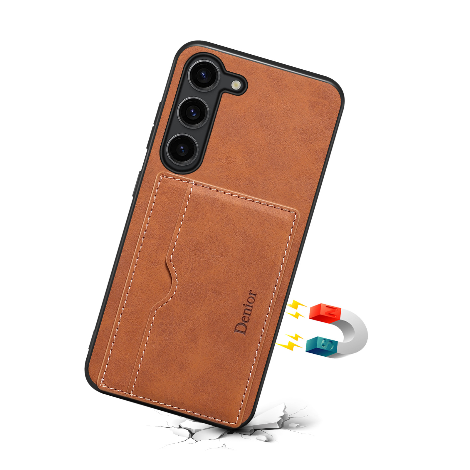 Leather Card Wallet Mobile Phone Case for Samsung Galaxy S