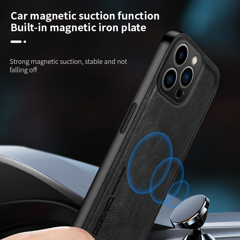 Classic Leather Business Magsafe Mobile Phone Case for iPhone