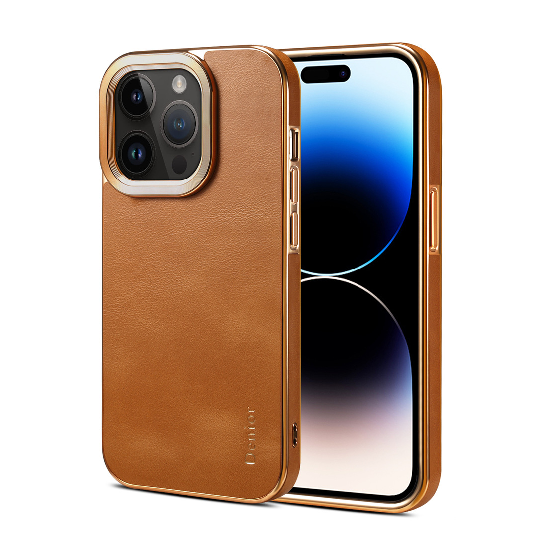 Simple Leather Business Mobile Phone Case for iPhone