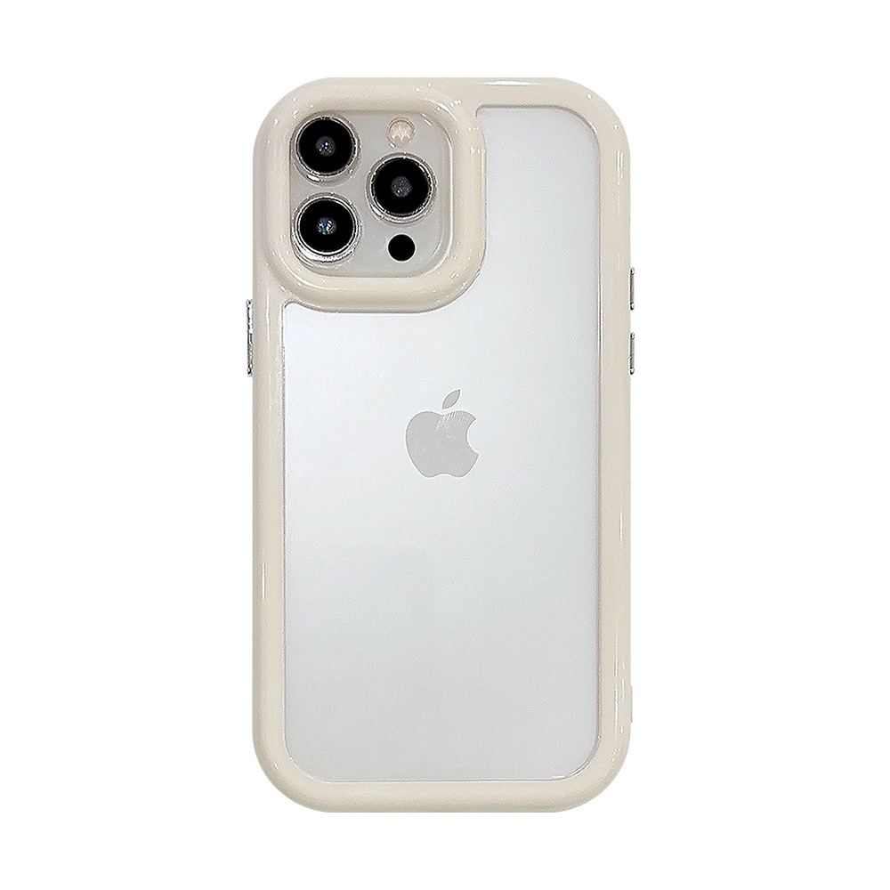 Cream Acrylic Mobile Phone Case for Apple iPhone