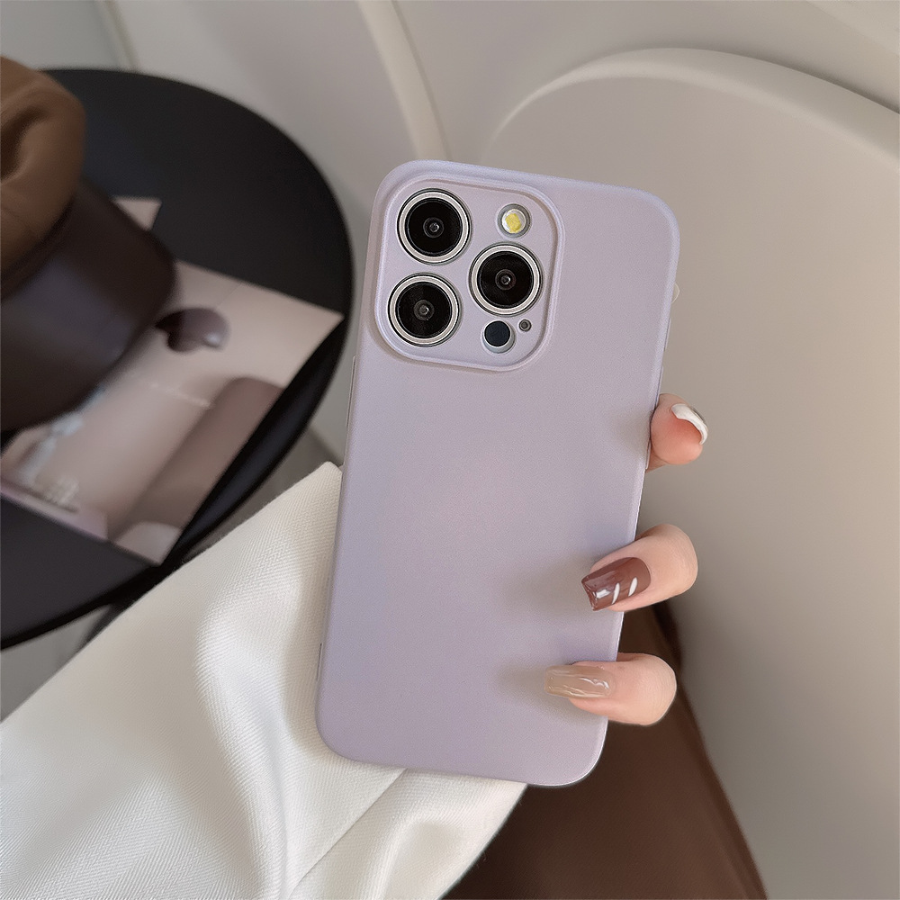 Cream Silicon Mobile Phone Case for Apple iPhone