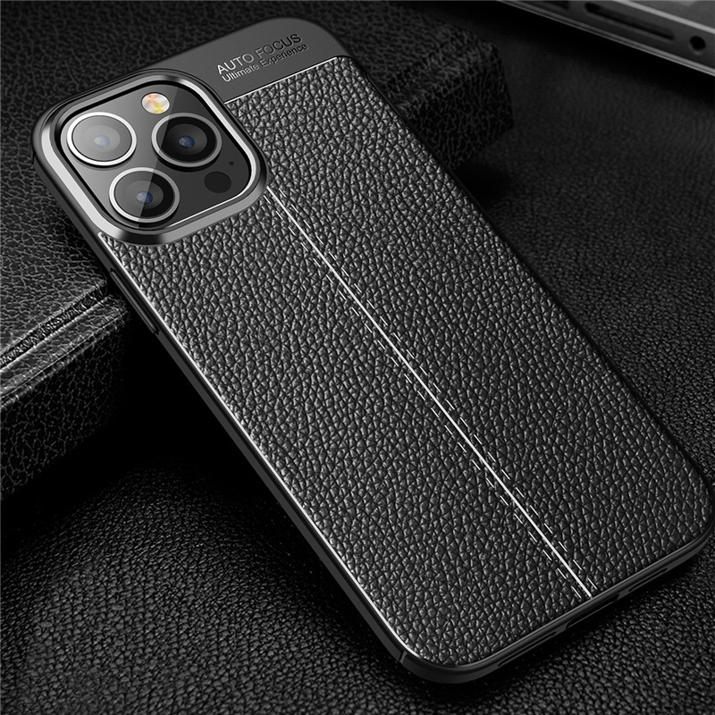 Luxury Leather Business Mobile Phone Case for Apple iPhone