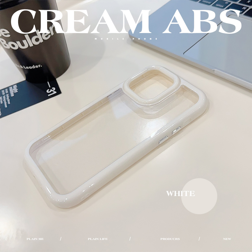 Cream Acrylic Mobile Phone Case for Apple iPhone