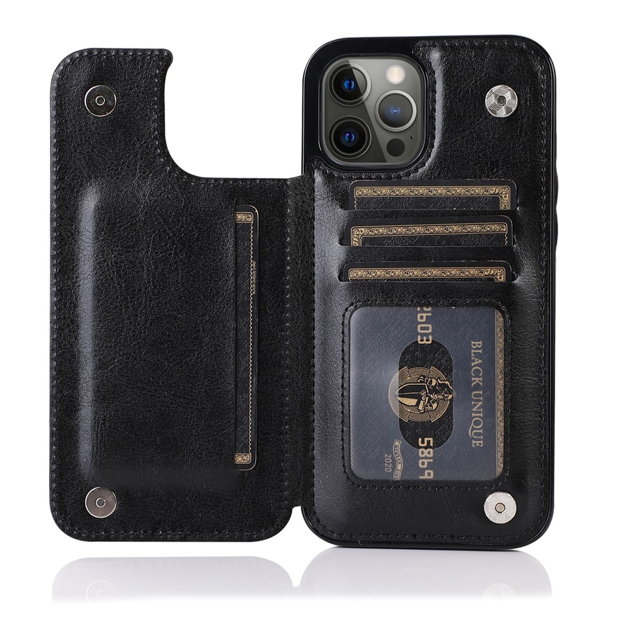 Leather Card Wallet Mobile Phone Case for iPhone