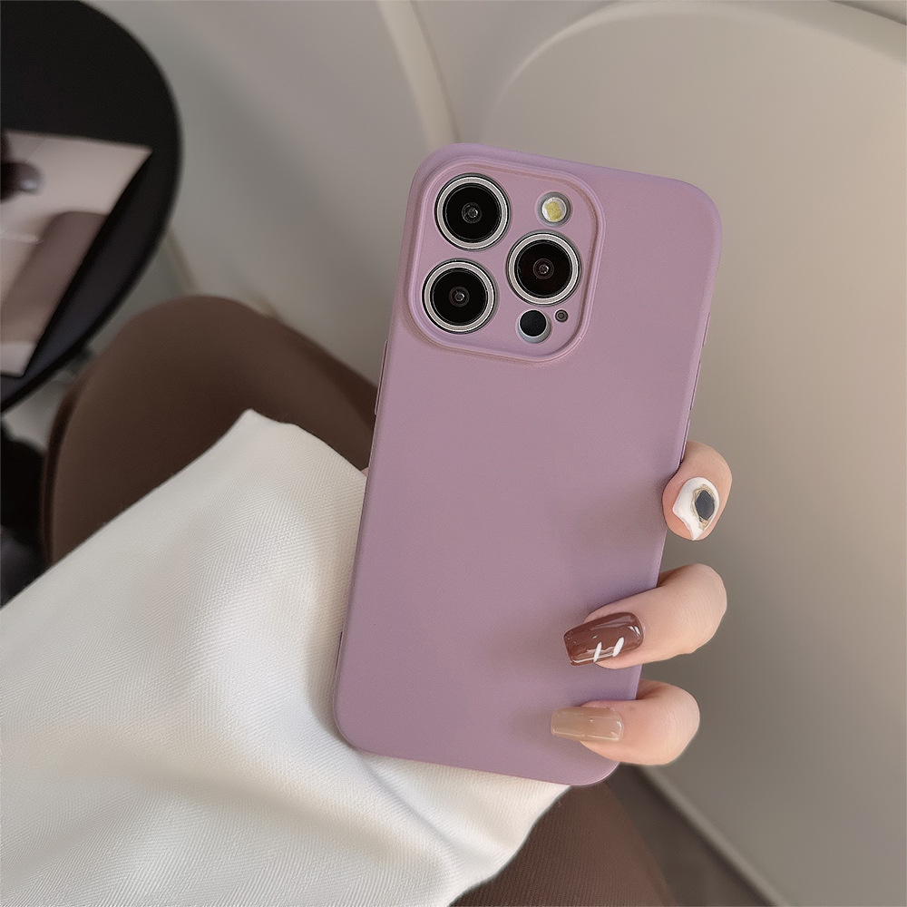 Cream Silicon Mobile Phone Case for Apple iPhone