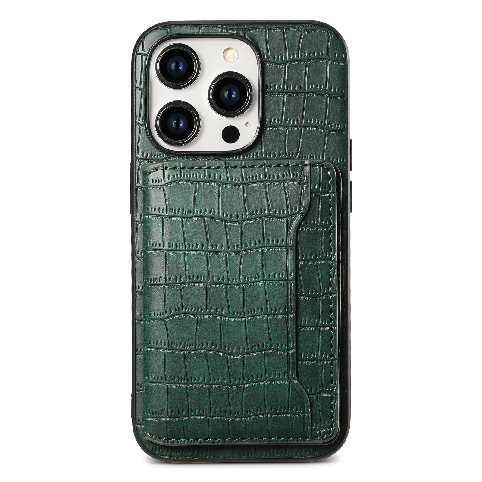 Luxury Leather Business Card Wallet Mobile Phone Case for Apple iPhone