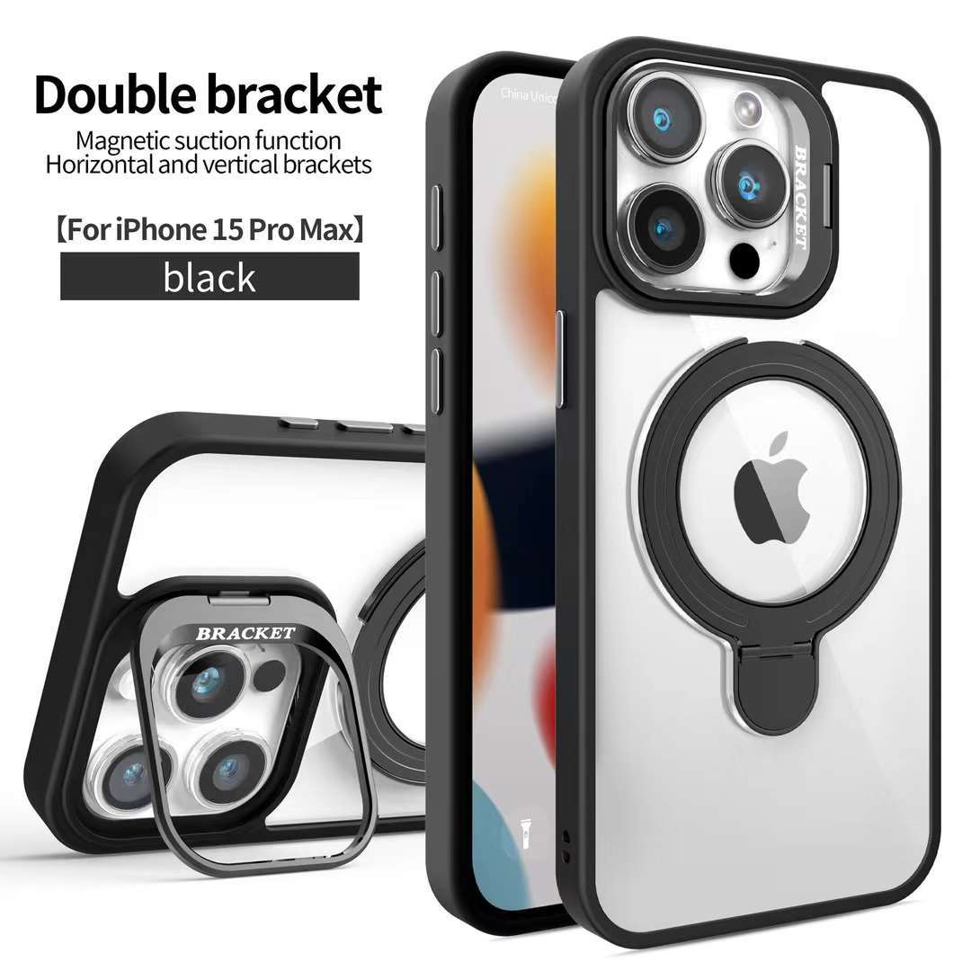 Fashion Magsafe Double Bracket Mobile Phone Case for Apple iPhone