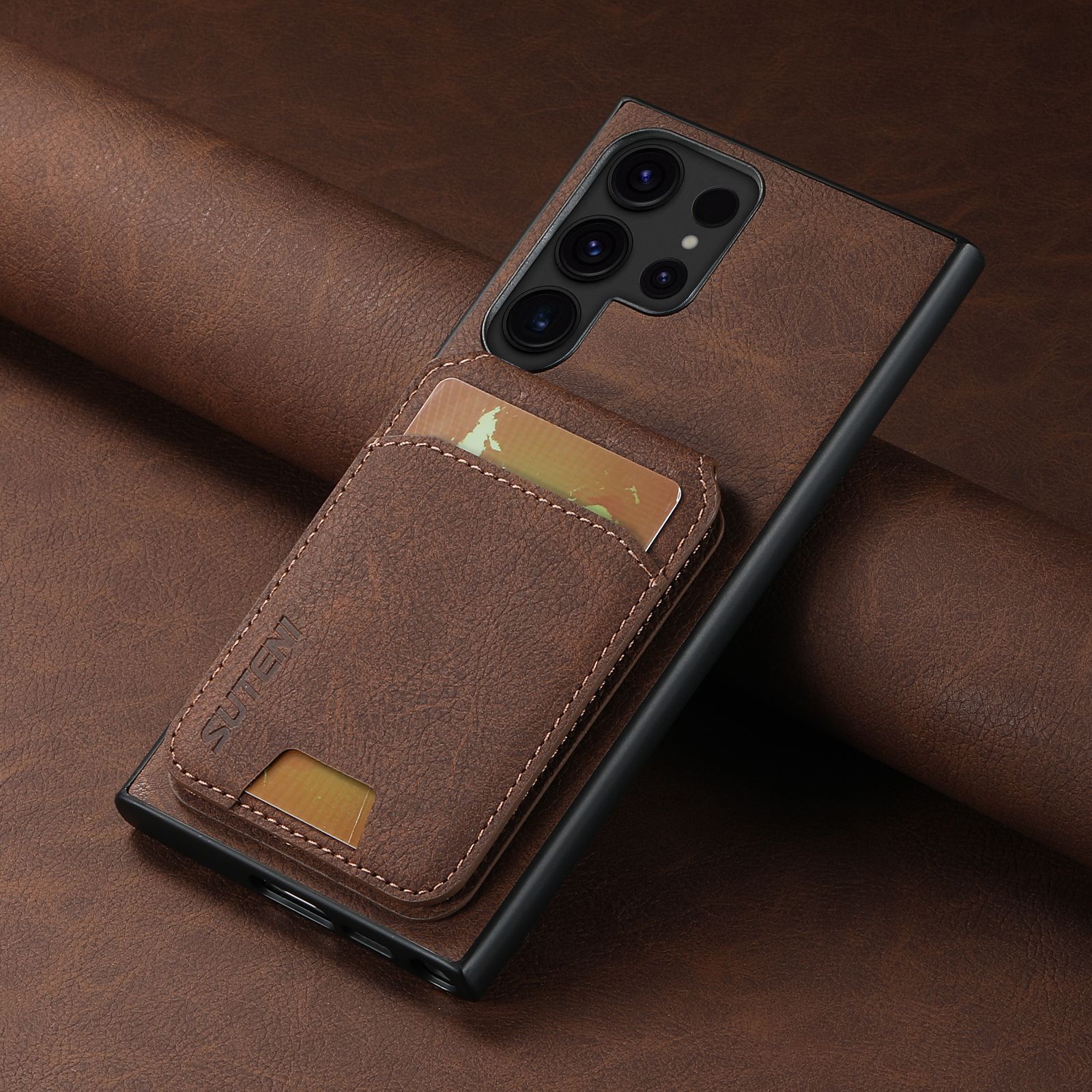 Leather Card Wallet Mobile Phone Case for Samsung Galaxy S