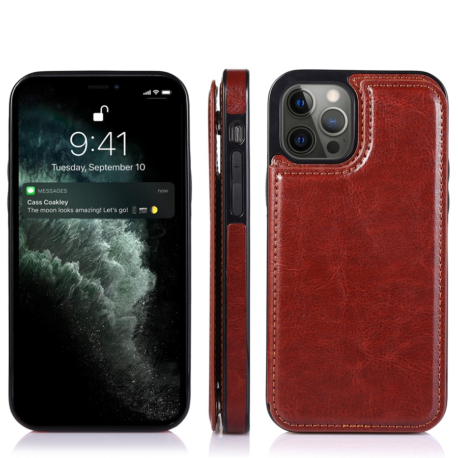 Leather Card Wallet Mobile Phone Case for iPhone