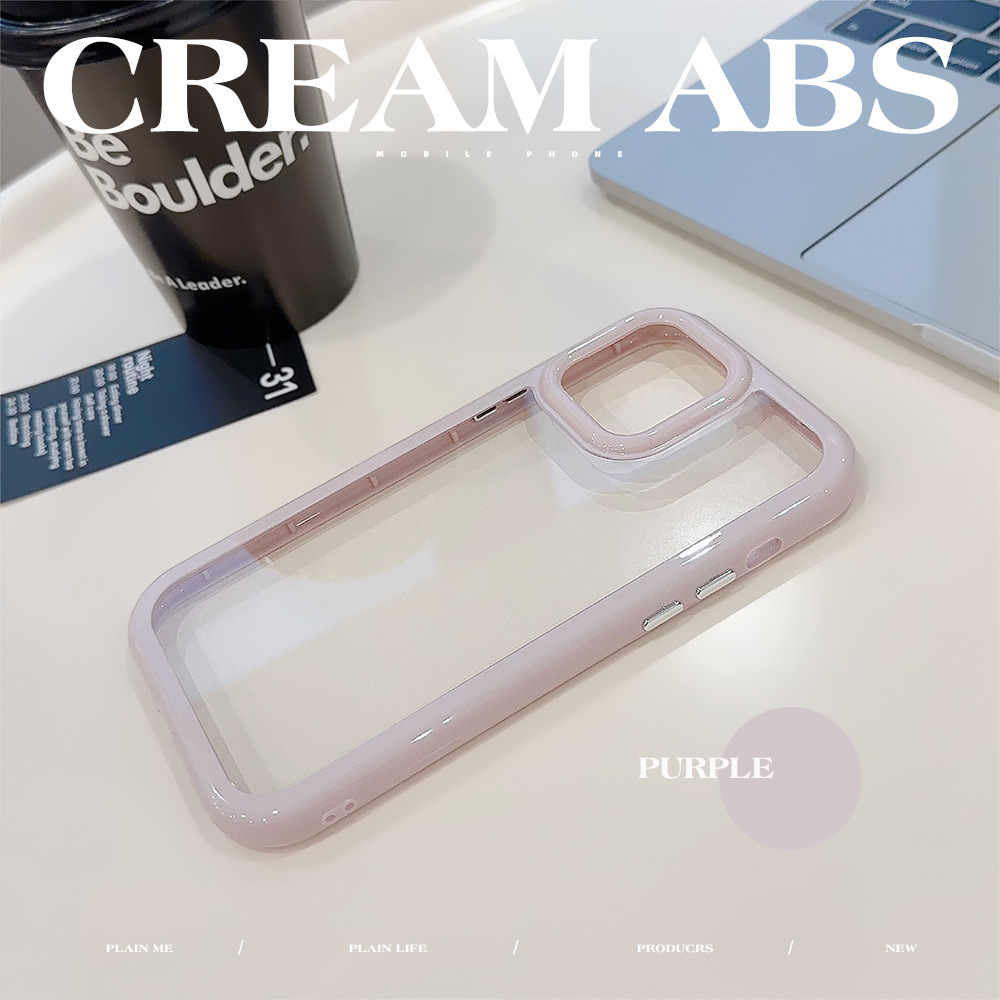Cream Acrylic Mobile Phone Case for Apple iPhone