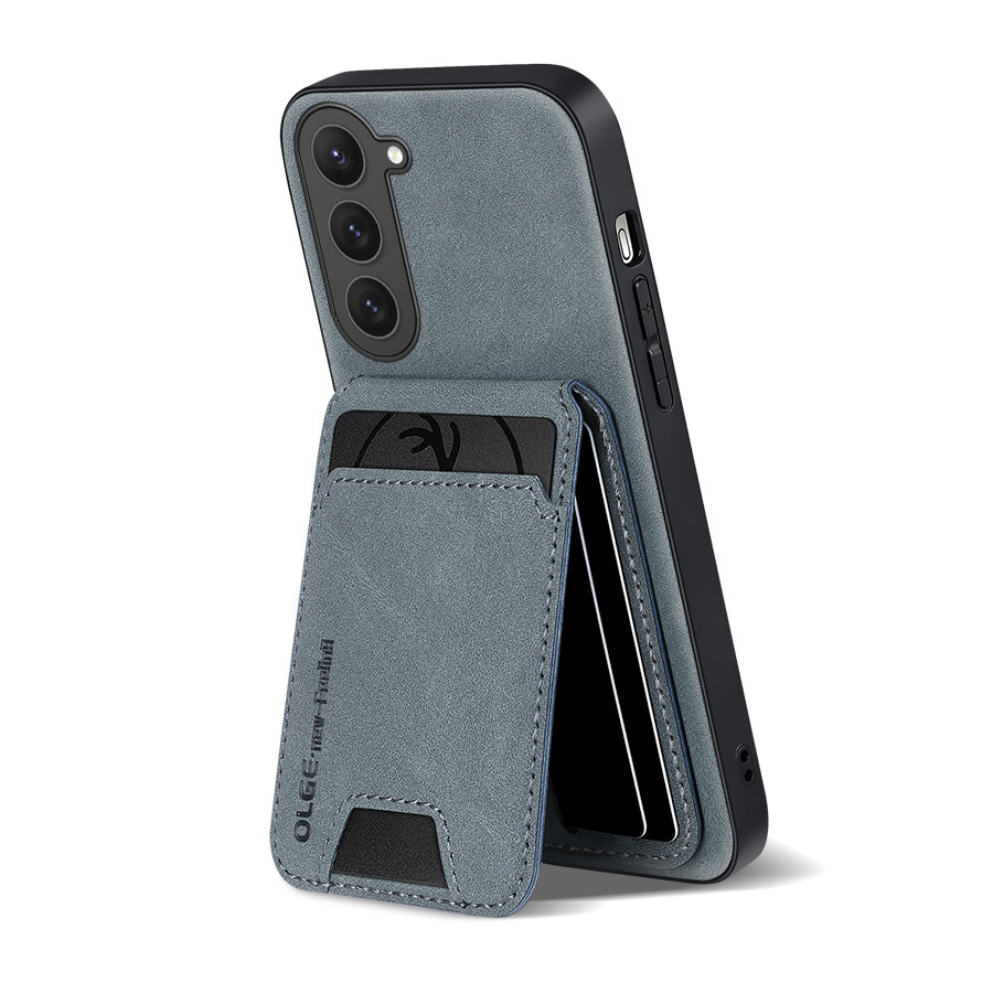 Leather Business Card Wallet Mobile Phone Case for Samsung Galaxy S