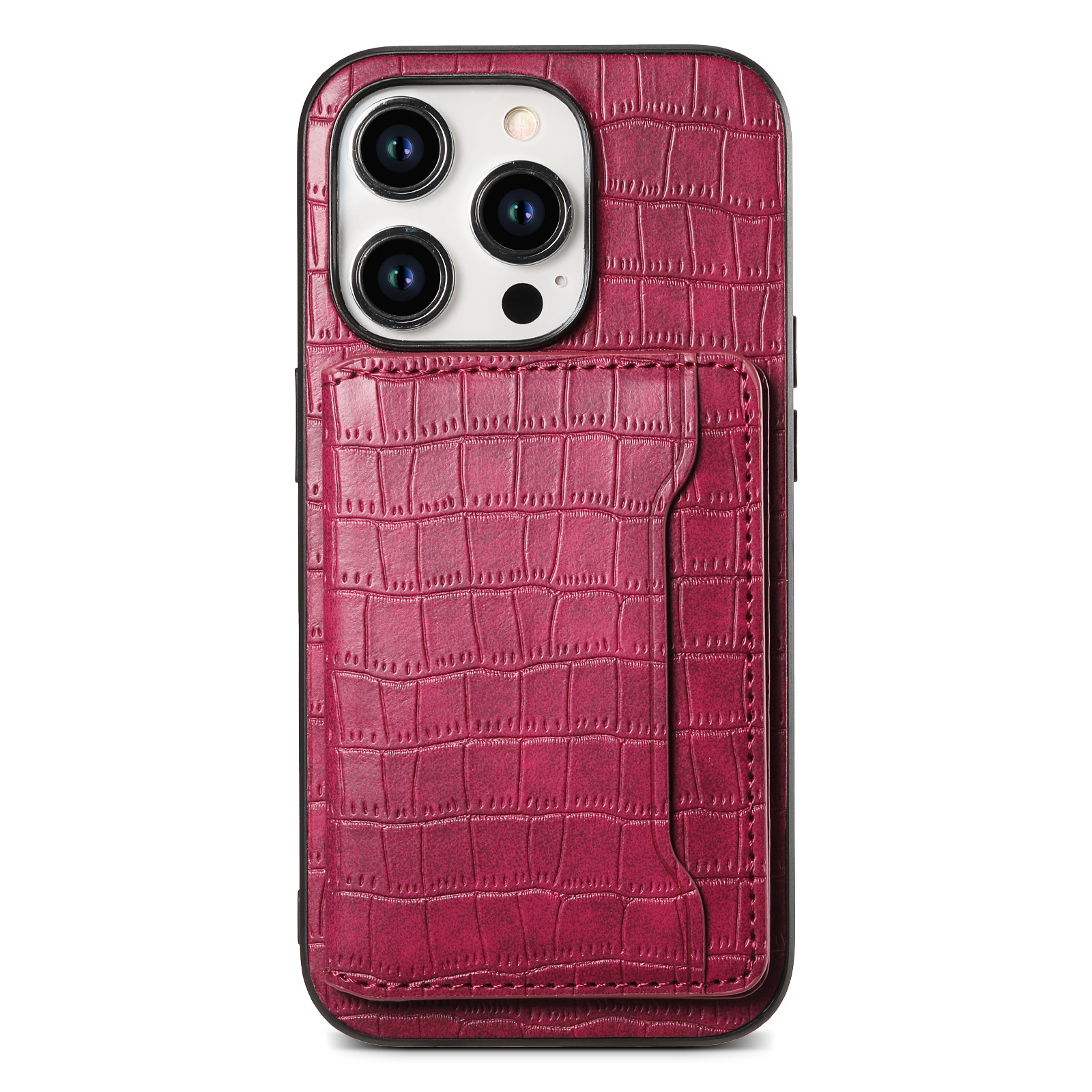 Luxury Leather Business Card Wallet Mobile Phone Case for Apple iPhone