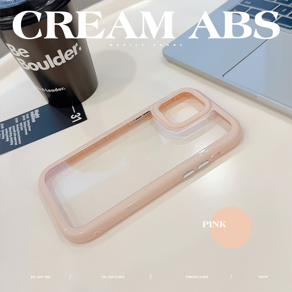 Cream Acrylic Mobile Phone Case for Apple iPhone