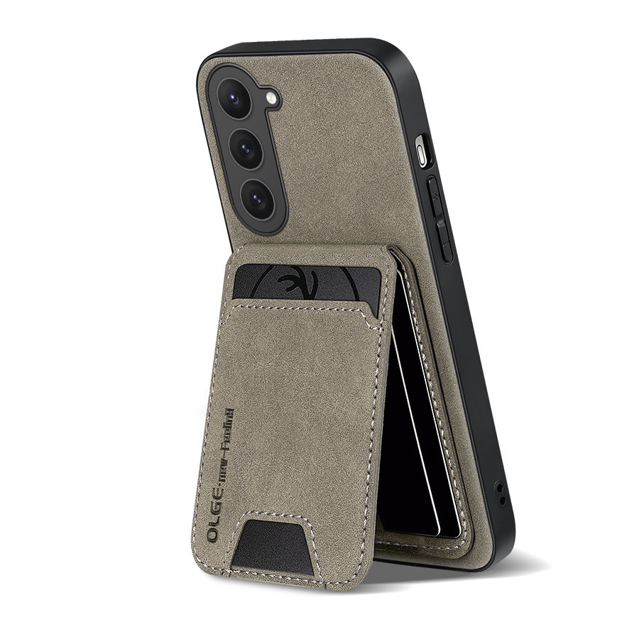 Leather Business Card Wallet Mobile Phone Case for Samsung Galaxy S