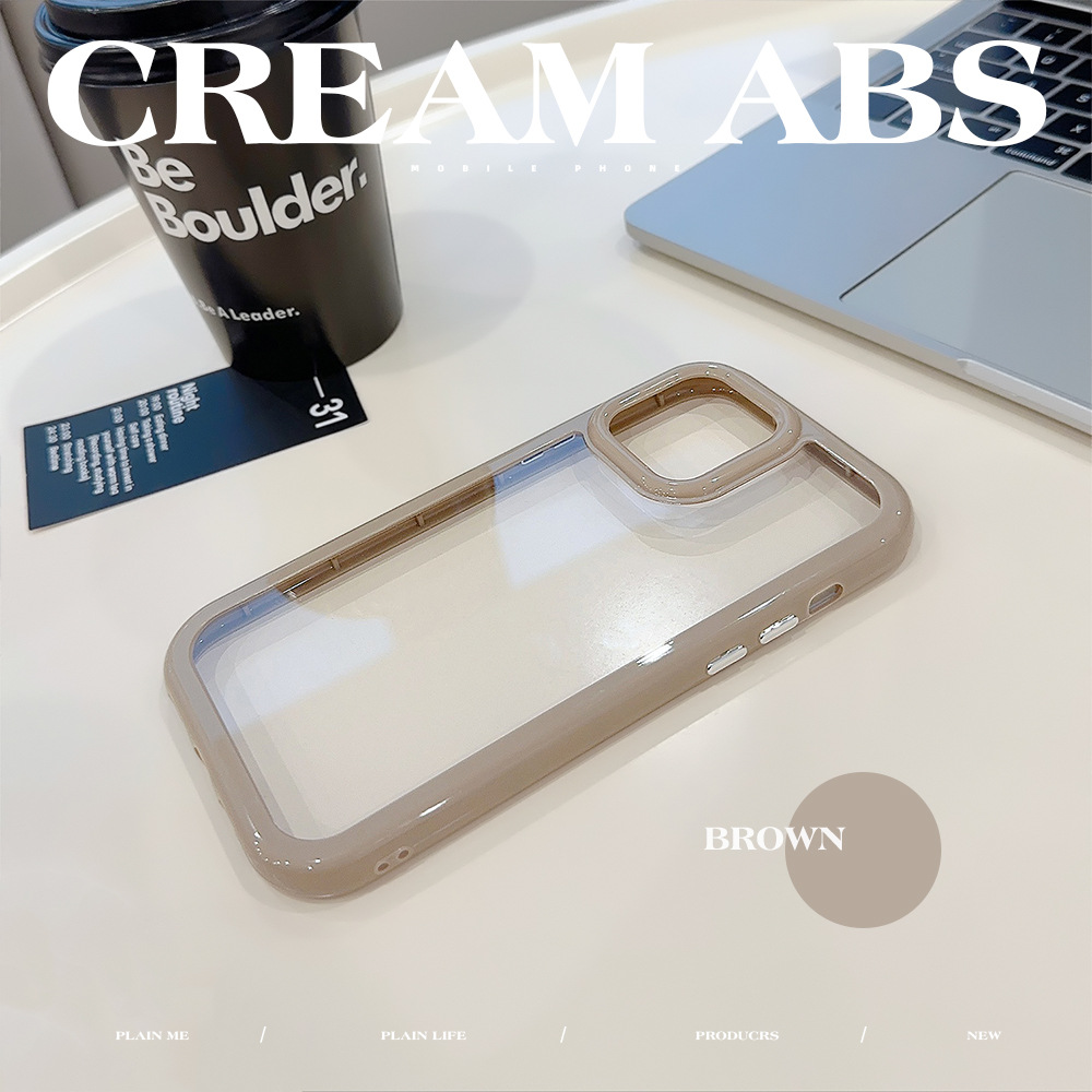 Cream Acrylic Mobile Phone Case for Apple iPhone