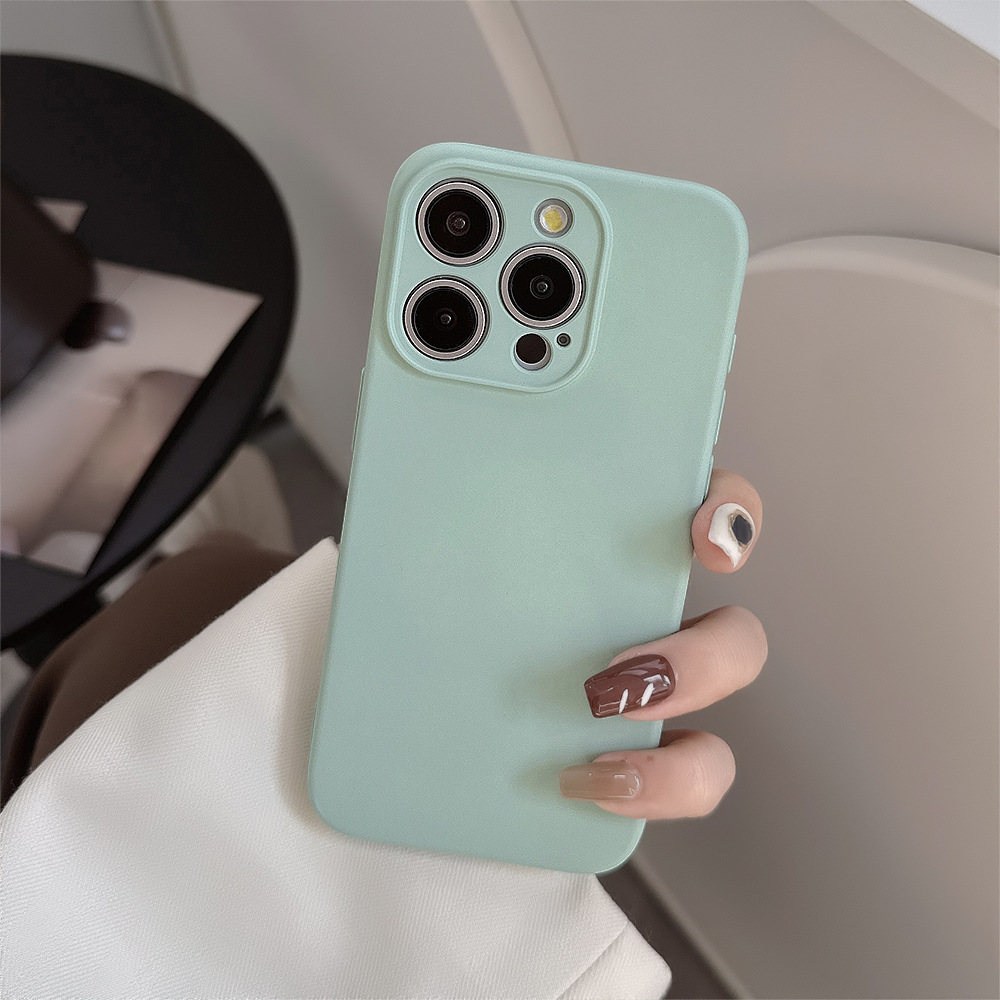 Cream Silicon Mobile Phone Case for Apple iPhone