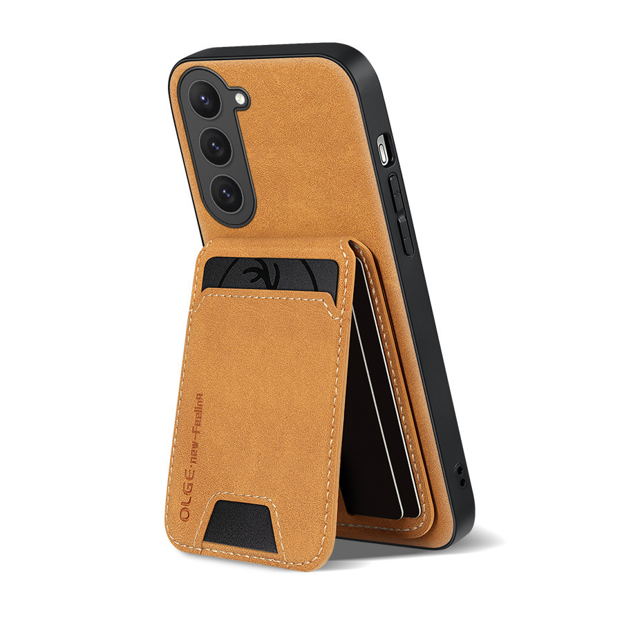 Leather Business Card Wallet Mobile Phone Case for Samsung Galaxy S