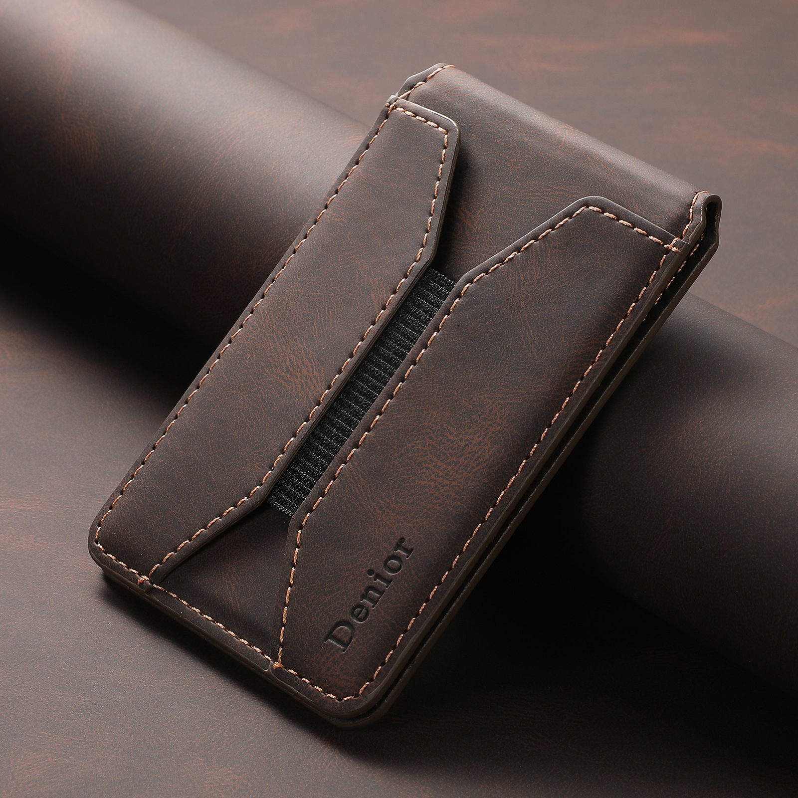 Luxury Leather Business Magsafe Card Wallet Mobile Phone Case for Apple iPhone