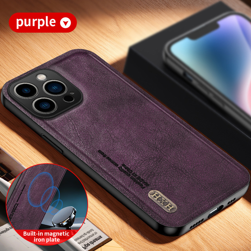 Classic Leather Business Magsafe Mobile Phone Case for iPhone