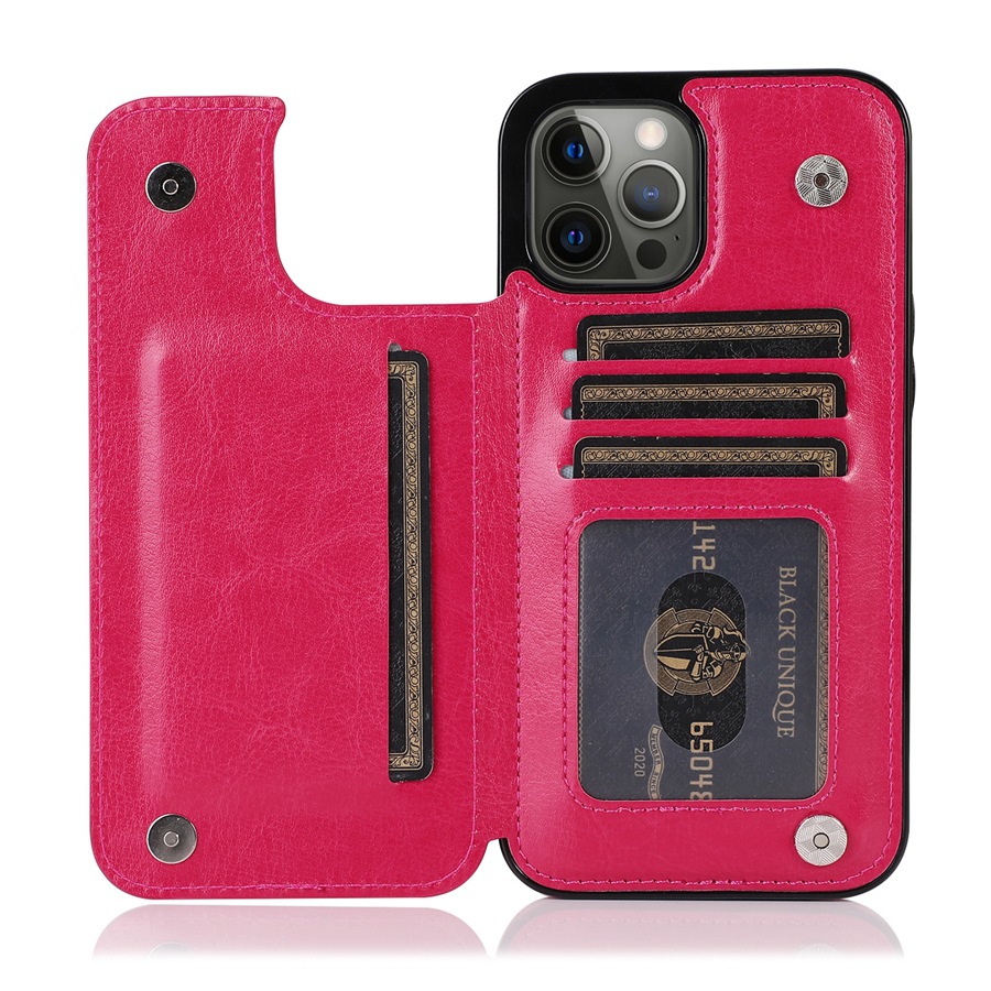 Leather Card Wallet Mobile Phone Case for iPhone