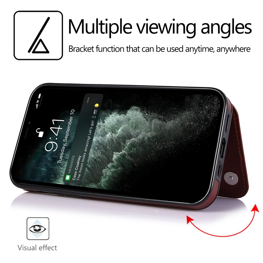 Leather Card Wallet Mobile Phone Case for iPhone