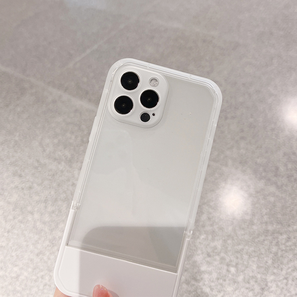 Transparent Silicon Bracket Mobile Phone Case for Apple iPhone