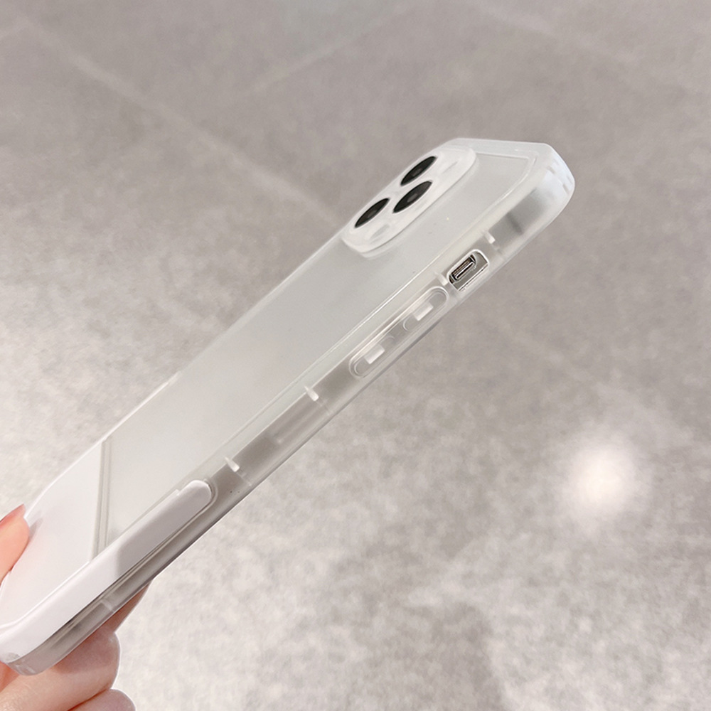 Transparent Silicon Bracket Mobile Phone Case for Apple iPhone