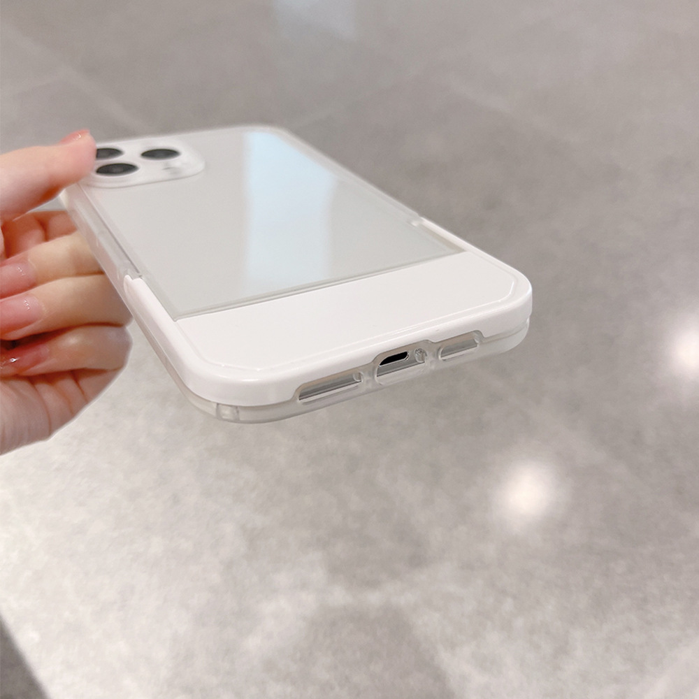 Transparent Silicon Bracket Mobile Phone Case for Apple iPhone