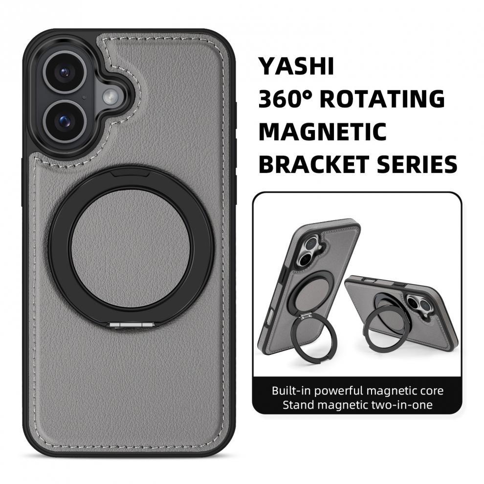 Luxury Leather Business Magsafe Bracket Mobile Phone Case for Apple iPhone