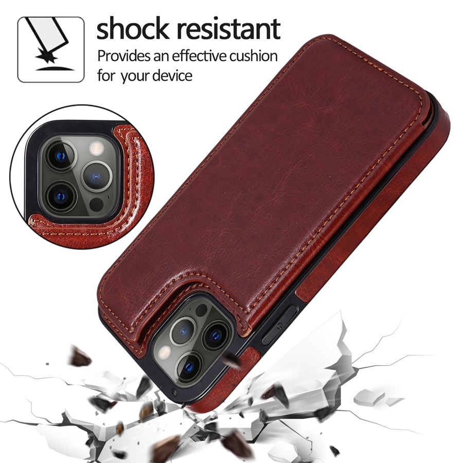 Leather Card Wallet Mobile Phone Case for iPhone