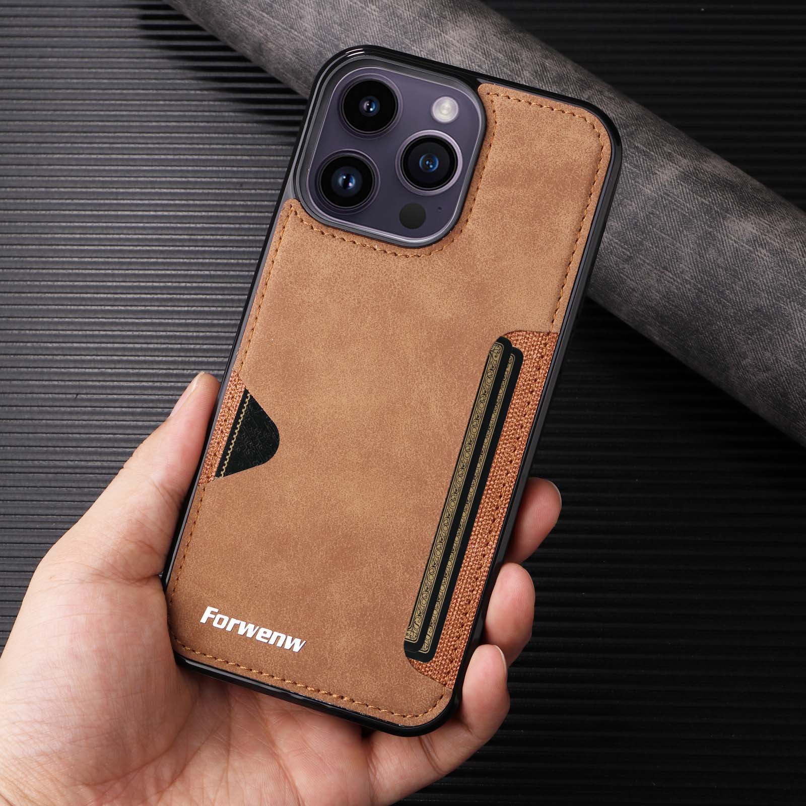 Luxury Leather Business Mobile Phone Case for Apple iPhone