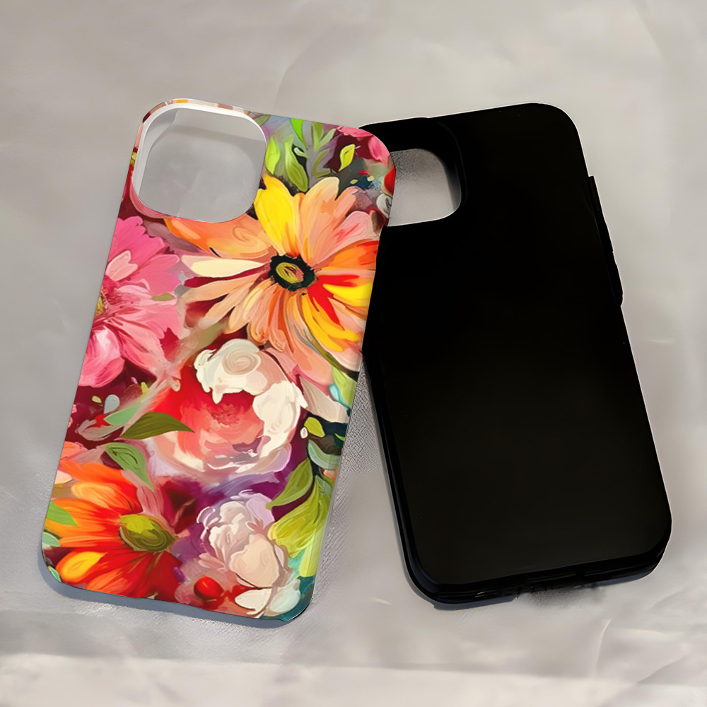 Amazon's latest watercolor floral phone case 14Promax 2-in-1 Film case for Apple 13pm retro