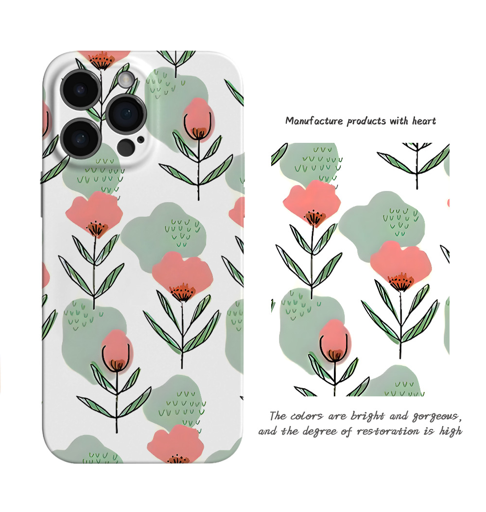 Floral Printed Phone Case for Apple iPhone