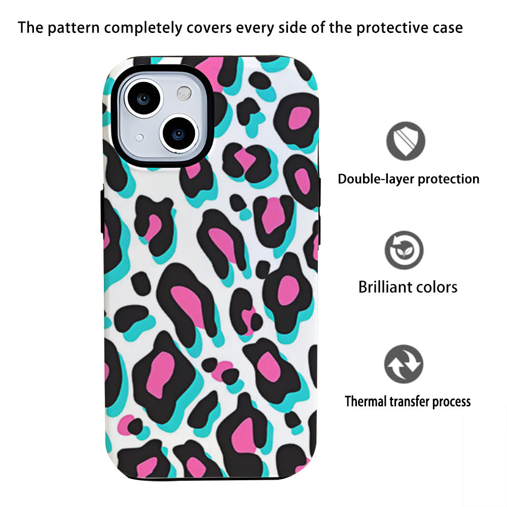 Premium Retro Leopard Printed Phone Case for Apple iPhone