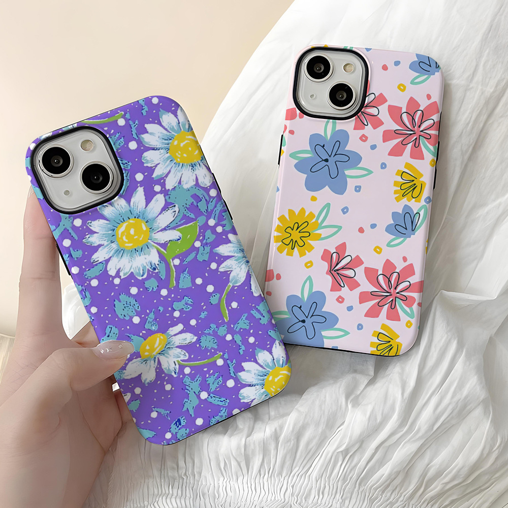 Painted Flowers Printed Phone Case for Apple iPhone