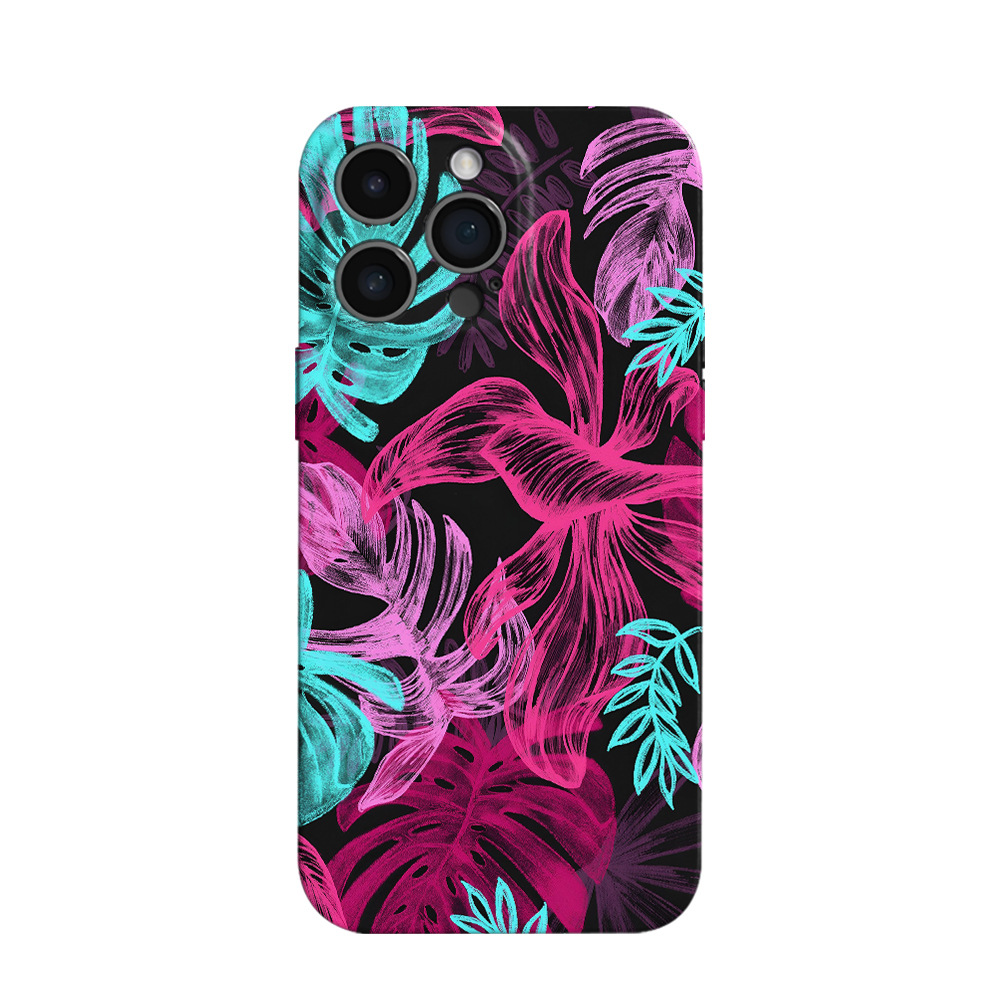 Independent station explosion illustration plant mobile phone case Apple 15pm full package precision hole iPhone13 mobile phone cover film shell