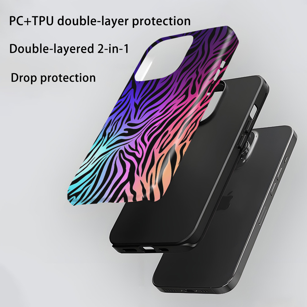 Colorful Tiger Printed Phone Case for Apple iPhone