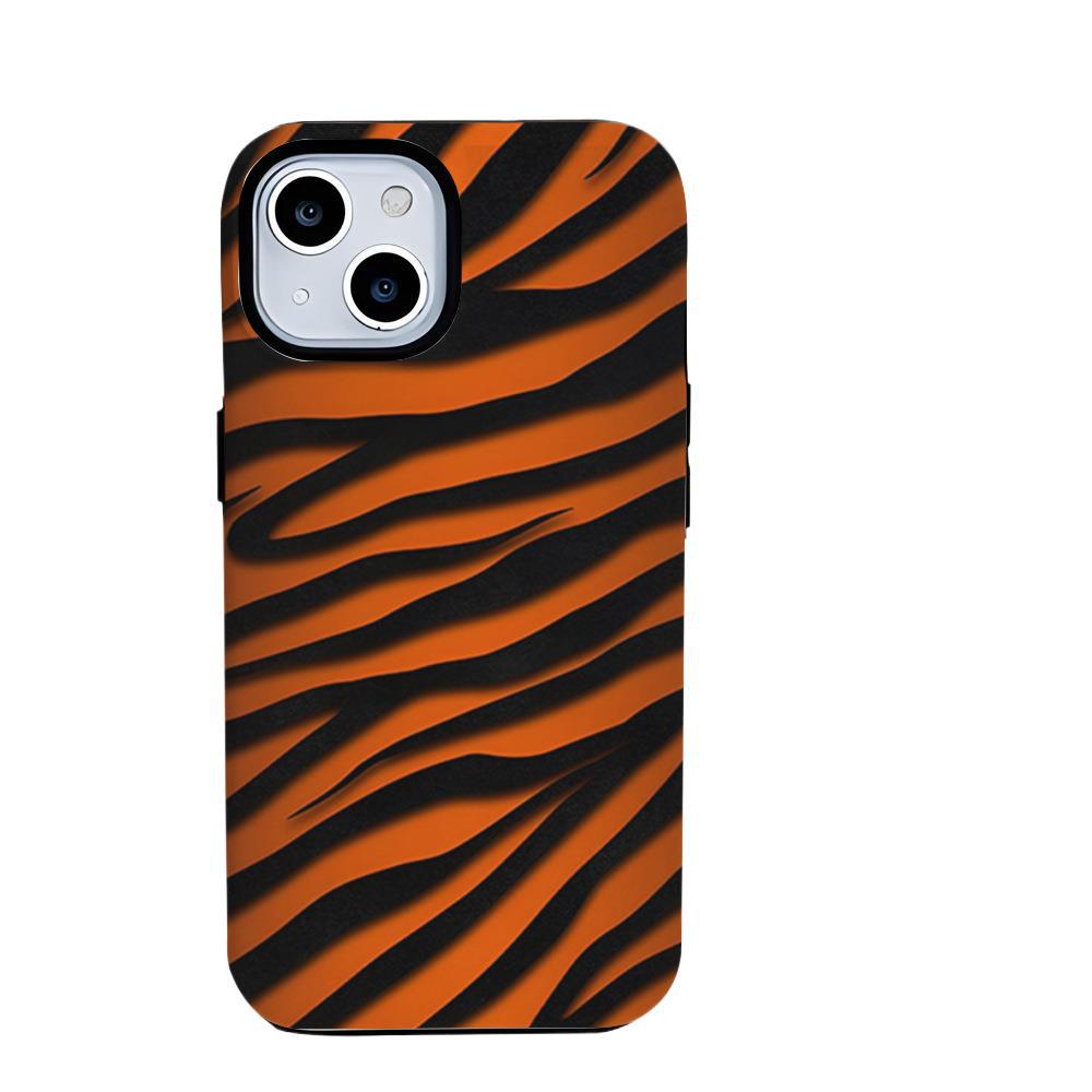 Cross-border Tiger Print Art style phone case for iPhone11Promax 2-in-1 film case 13pm phone case