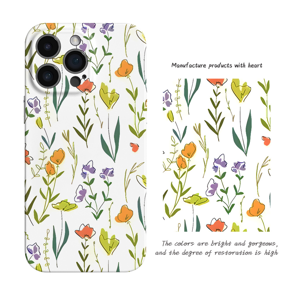 Floral Printed Phone Case for Apple iPhone