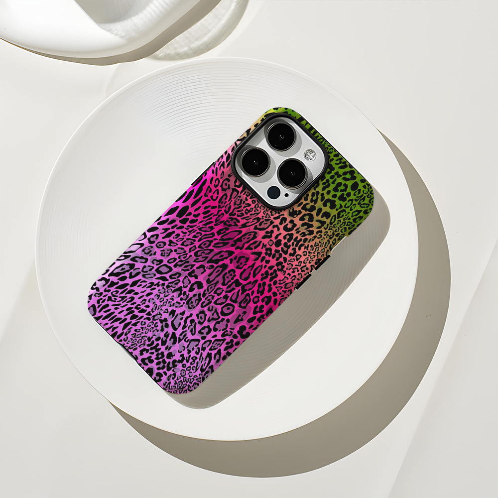 Gradient leopard Printed Phone Case for Apple iPhone