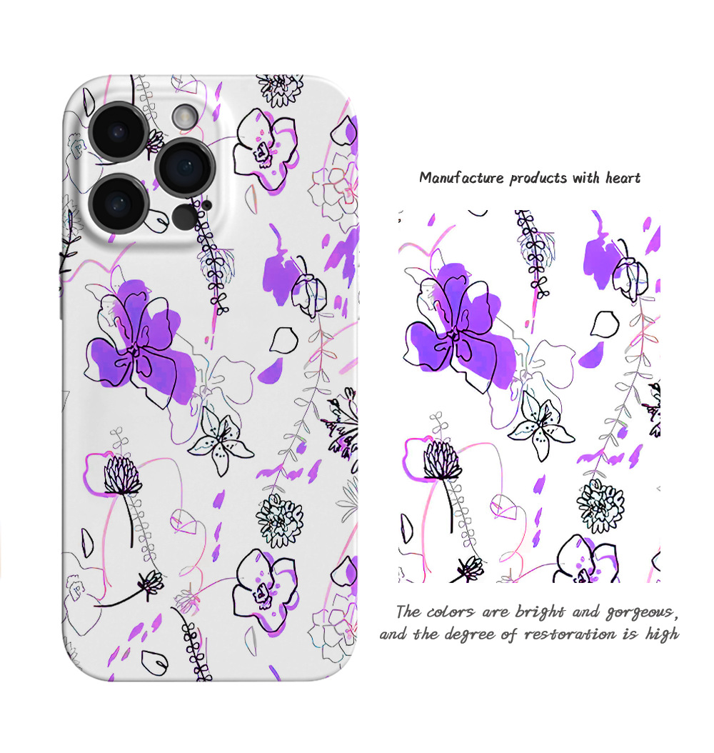Floral Printed Phone Case for Apple iPhone
