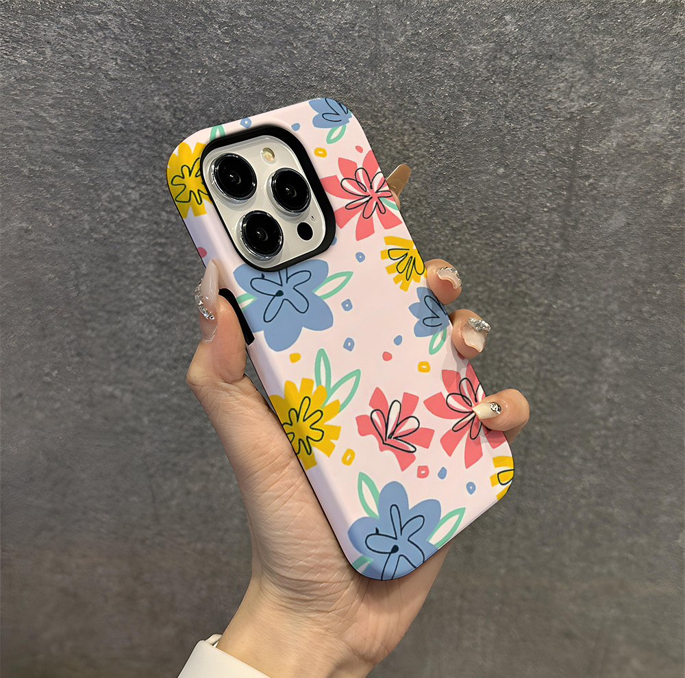 Painted Flowers Printed Phone Case for Apple iPhone