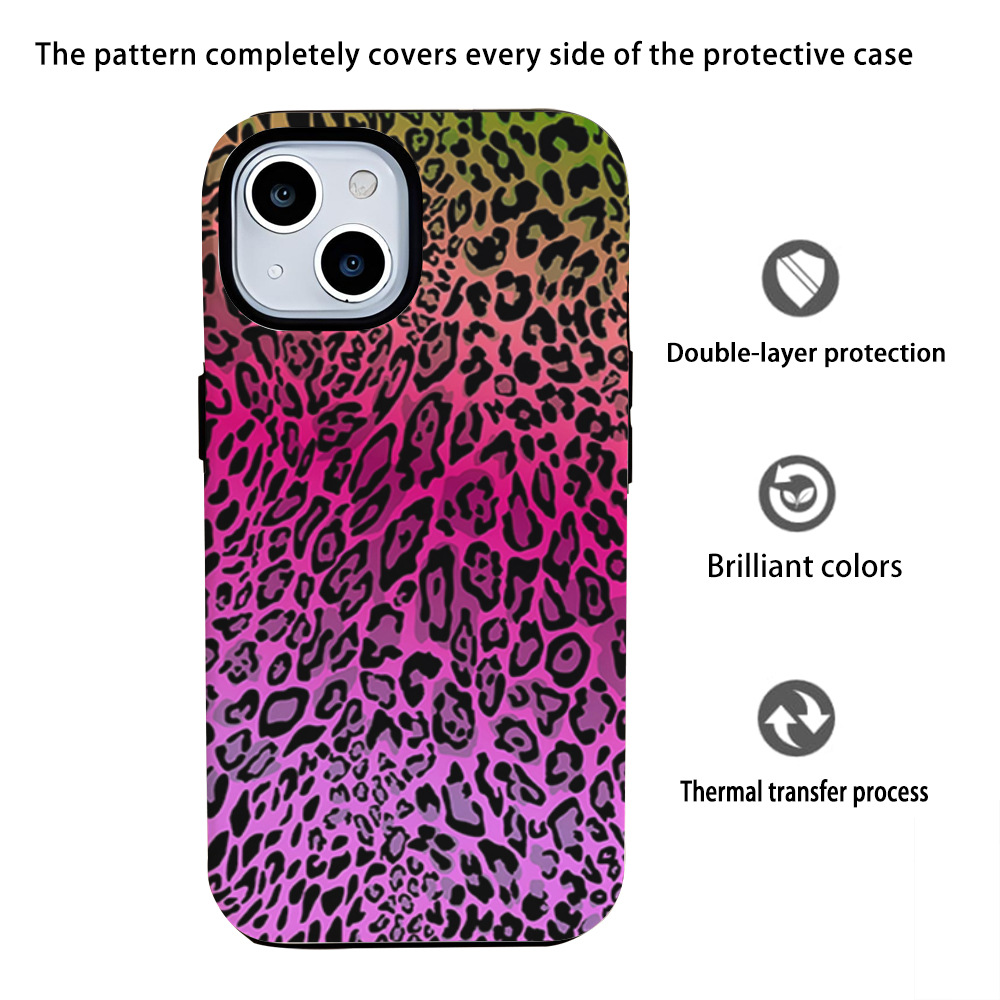 Gradient leopard Printed Phone Case for Apple iPhone