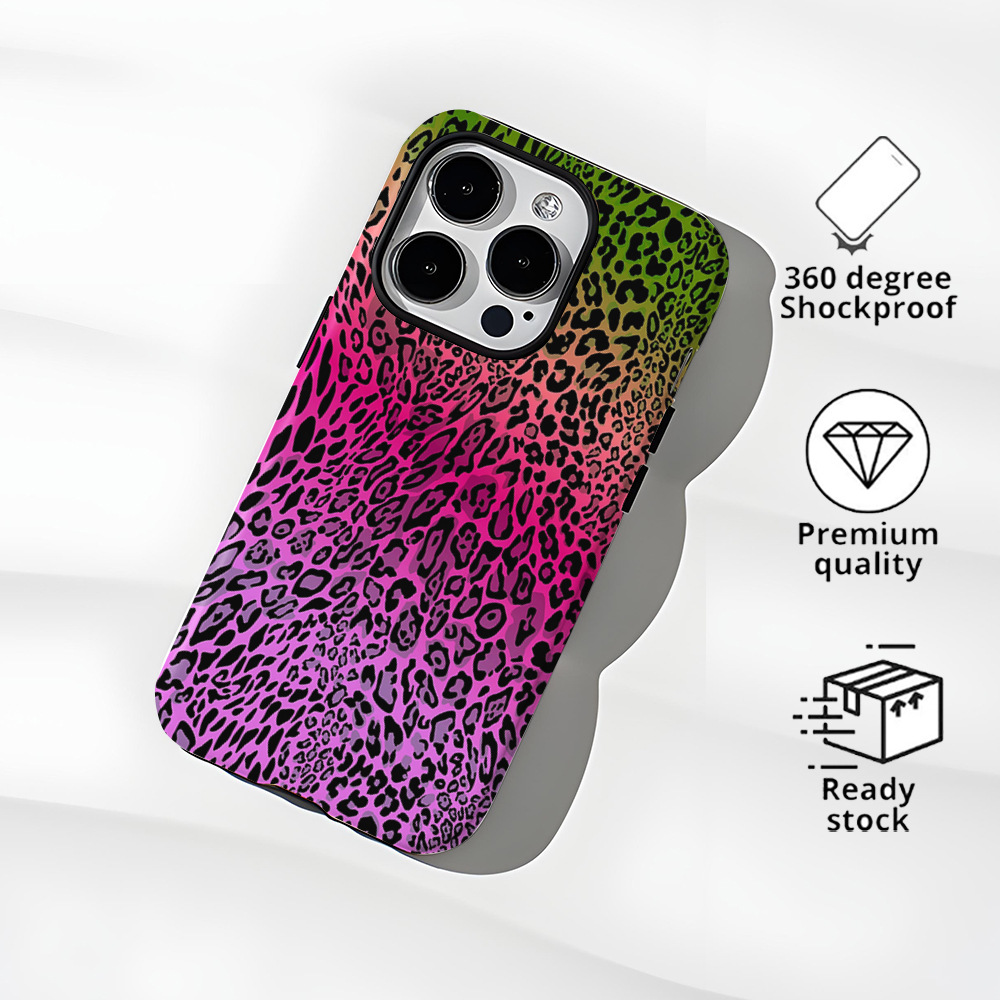 Gradient leopard Printed Phone Case for Apple iPhone