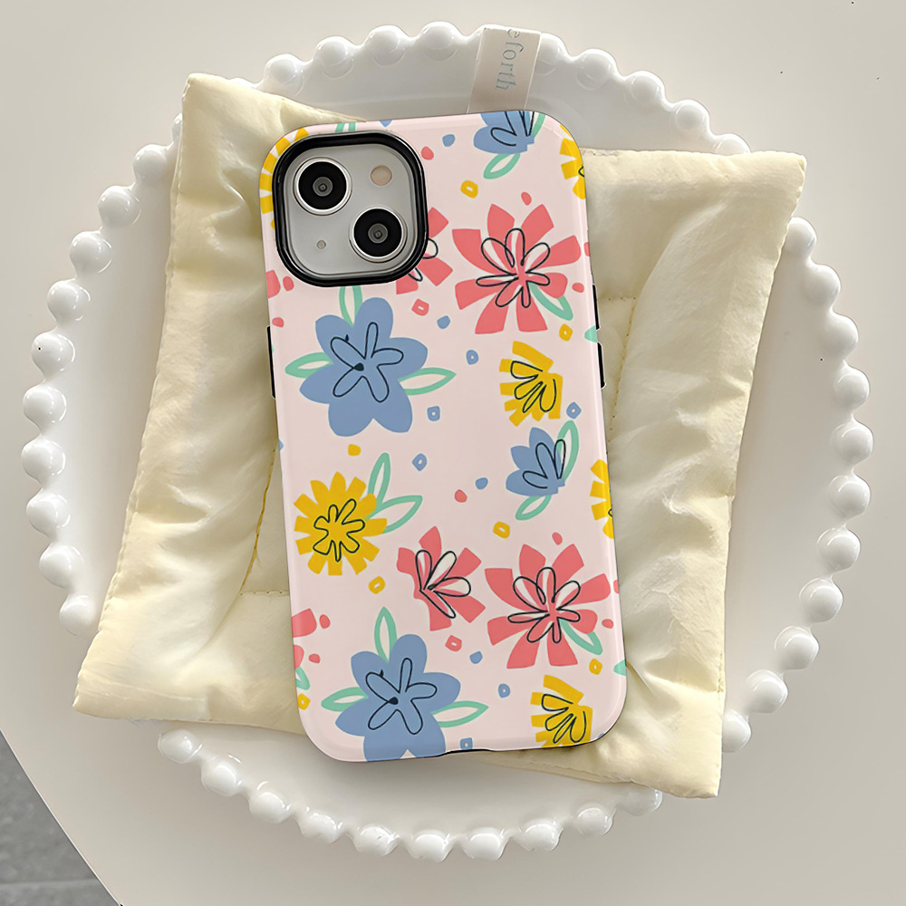 Painted Flowers Printed Phone Case for Apple iPhone