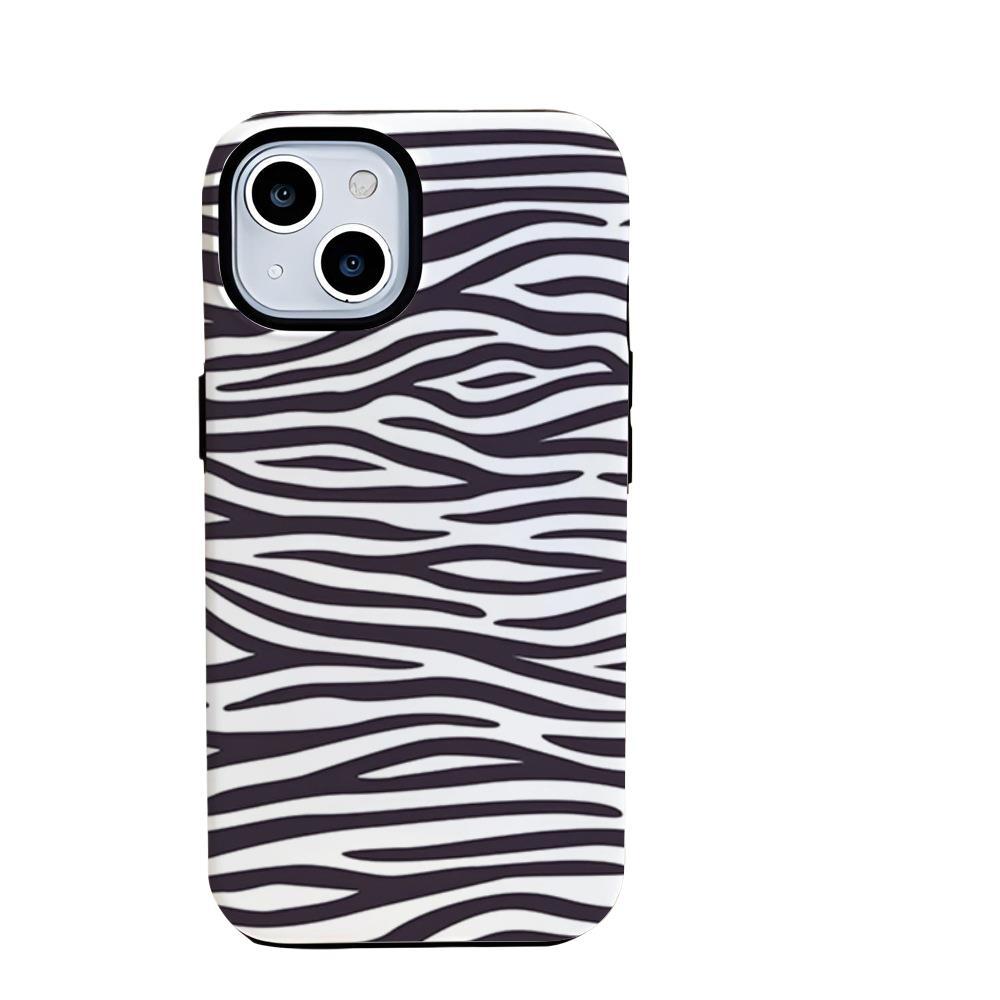 Foreign trade burst zebra print phone case IP16pm new film shell 2-in-1 15Promax phone case 13pm