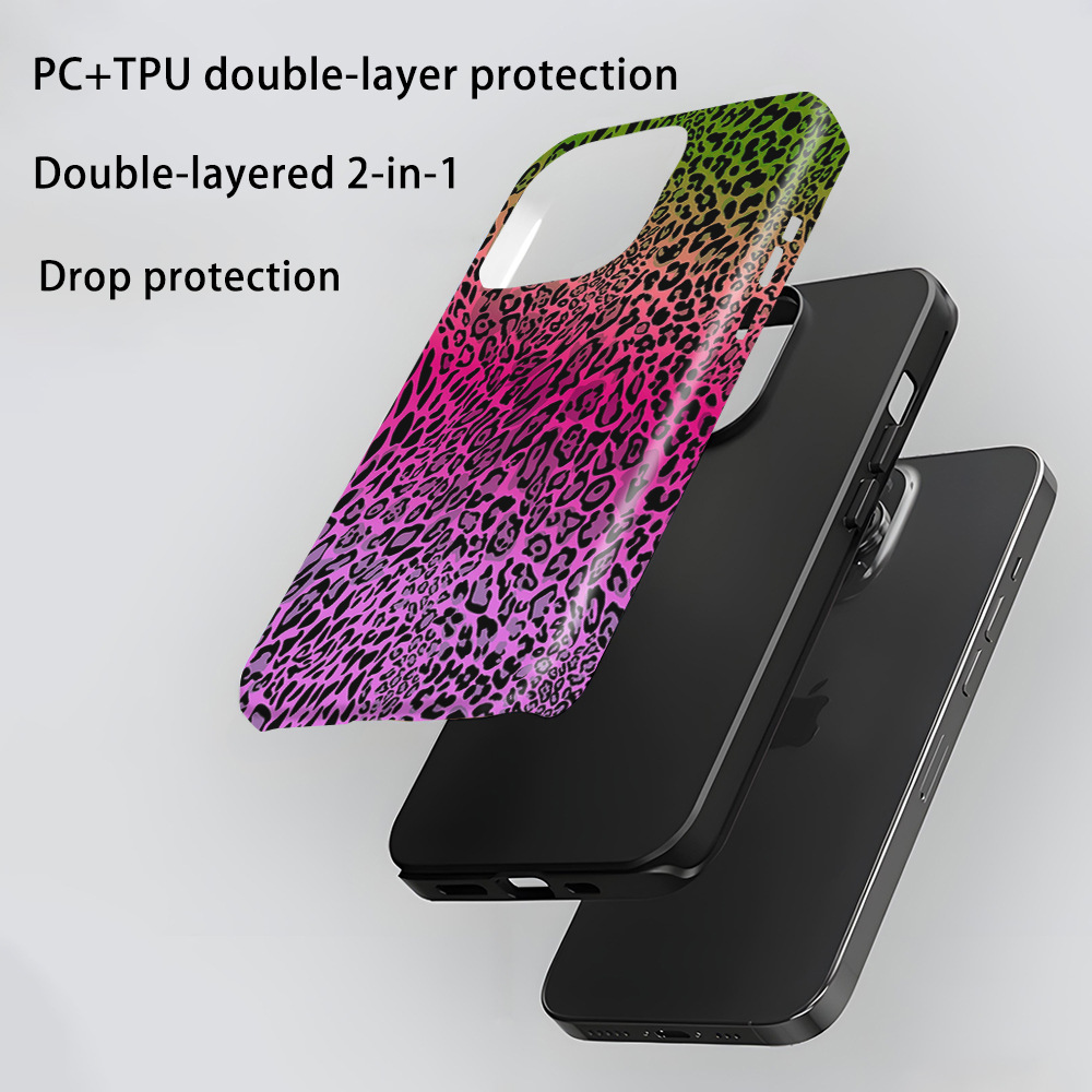 Gradient leopard Printed Phone Case for Apple iPhone