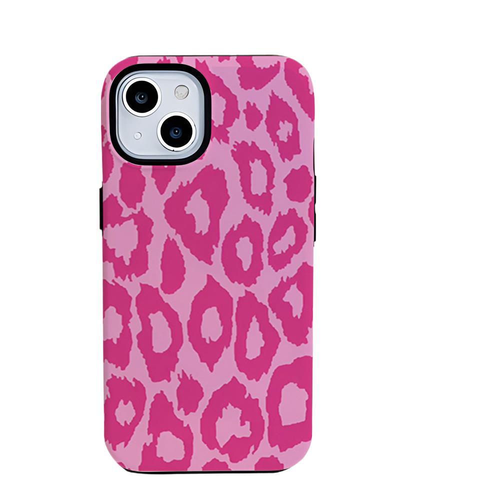 Rose Red Leopard Printed Phone Case for Apple iPhone
